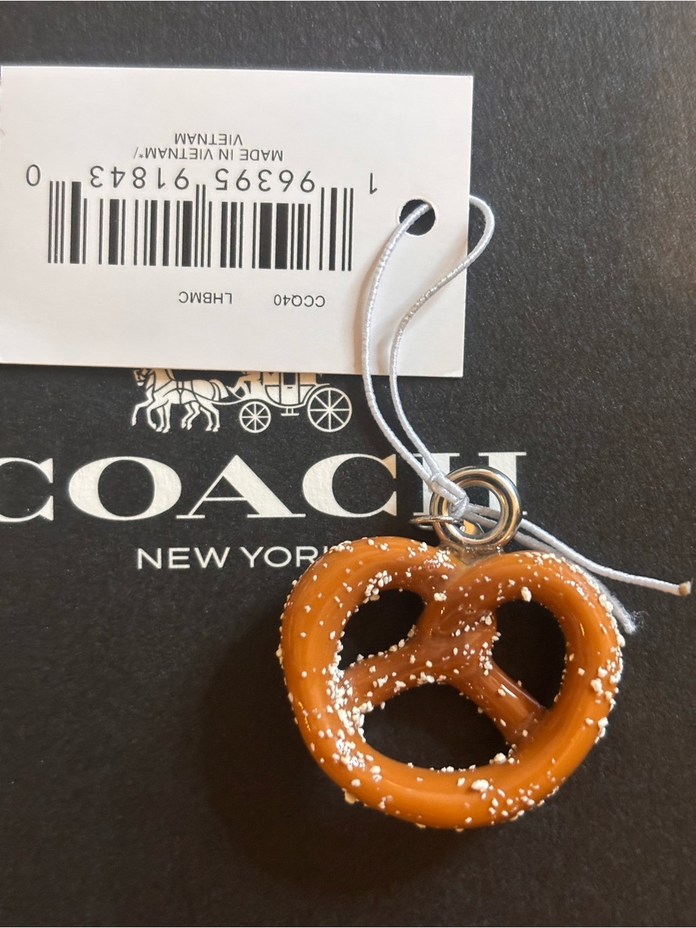 Coach Salted Pretzel DIY Charm or Key Accent